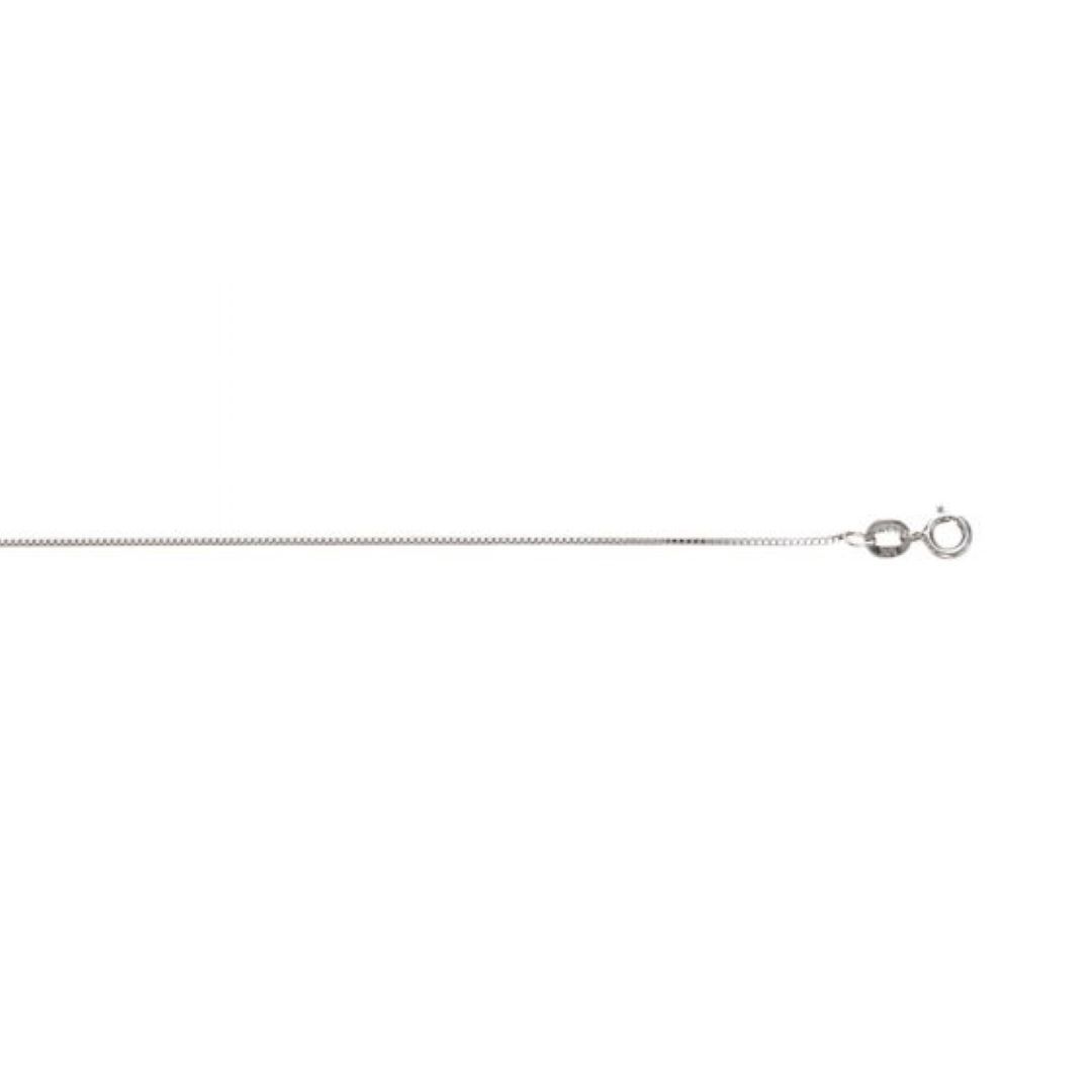 10K WG 0.6mm Box Chain, Chain Length: 16 Inch