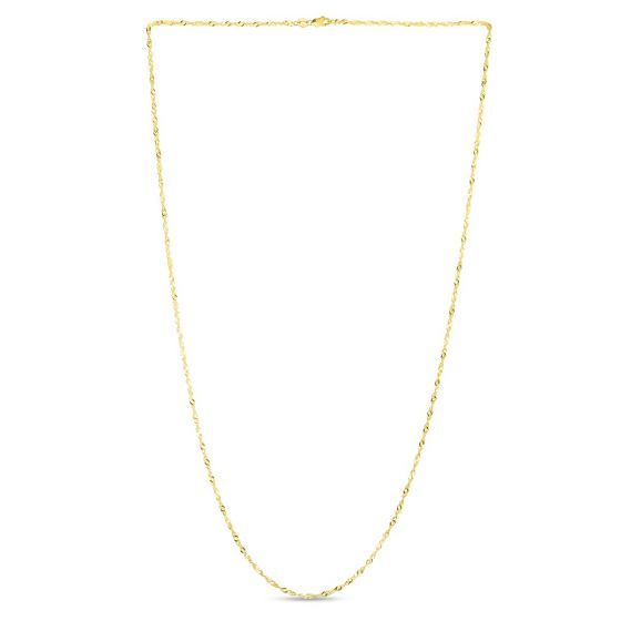 14K YG 1.3mm Singapore Chain 14K YG 1.3mm Singapore Chain, Chain Length: 18 Inch