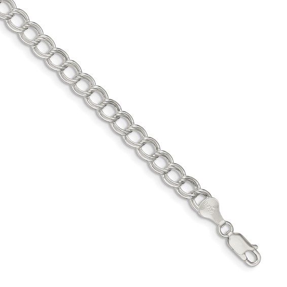 SS 6mm Double Link Charm Bracelet SS 6mm Double Link Charm Bracelet, Bracelet Length: 6 Inch