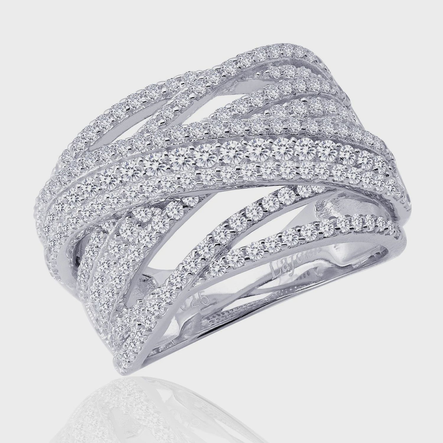 SS Pave Glam Anniversary Band, Ring Size: Size 7