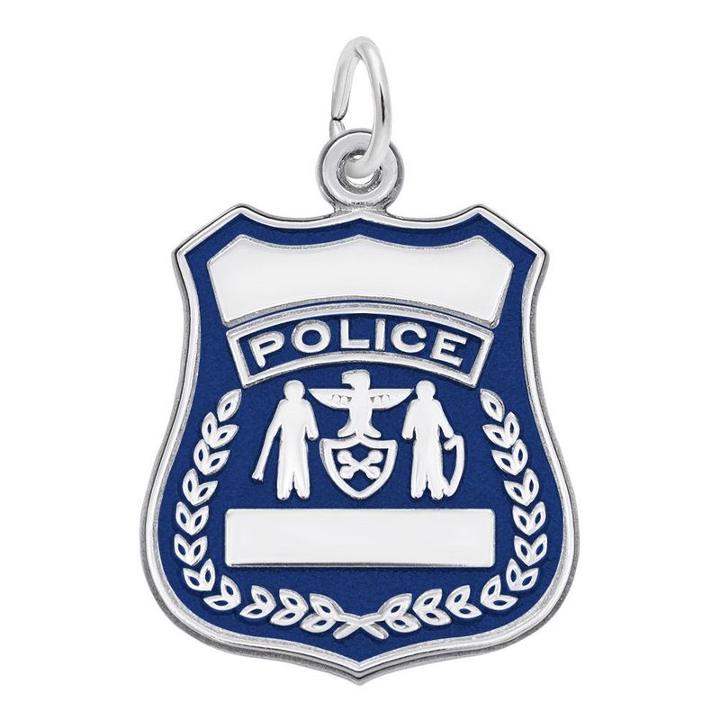 SS Painted Police Badge Charm