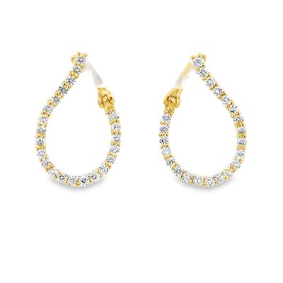 10k YG 0.60ctw Lab Round Diamond Fashion Earrings