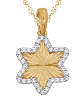 10k YG 0.20ctw Diamond Star Pendant