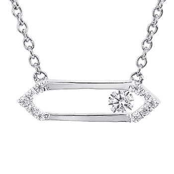 .925 Sliding 0.10ctw Diamond Necklace