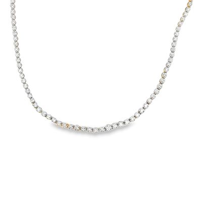14k YG 1.00ctw Diamond Tennis Necklace