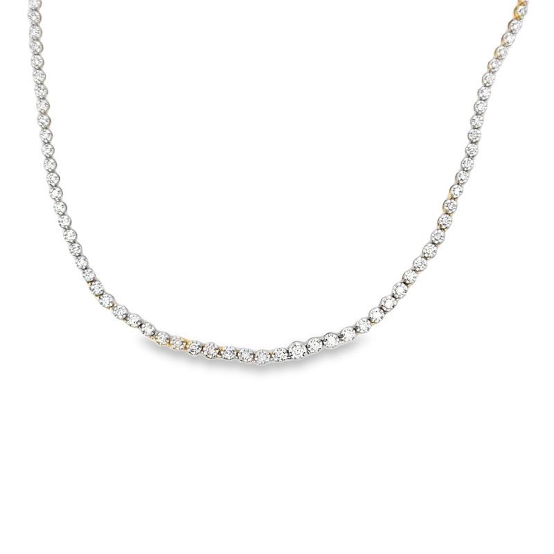 14k YG 1.00ctw Diamond Tennis Necklace