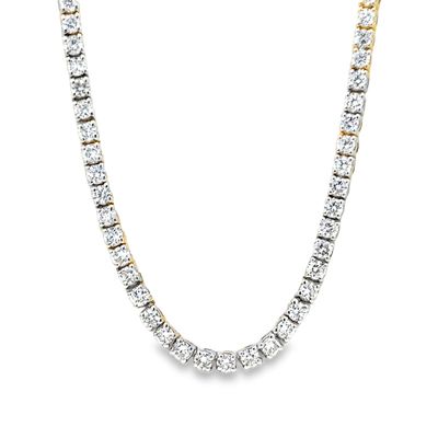 14k YG 5.00ctw Lab Diamond Tennis Necklace
