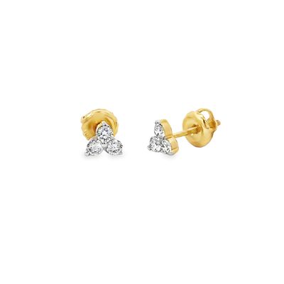 10k YG 0.30ctw Lab Diamond Earrings