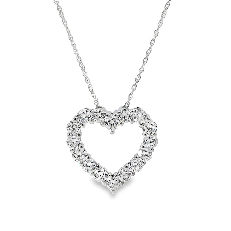 10k WG 1.00ctw Lab Diamond Heart Pendant with 18 10k WG 1.00ctw Lab Diamond Heart Pendant with 18" Chain