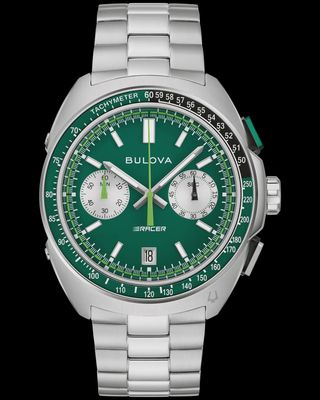 Bulova Racer Chronograph Mens Watch Green Dial