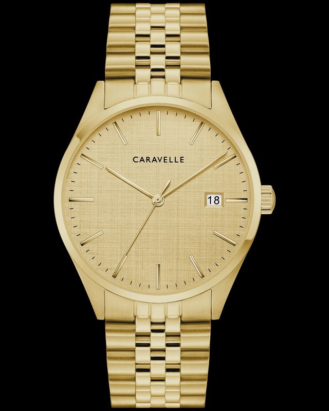 Caravelle Men's Classic Gold Tone Watch