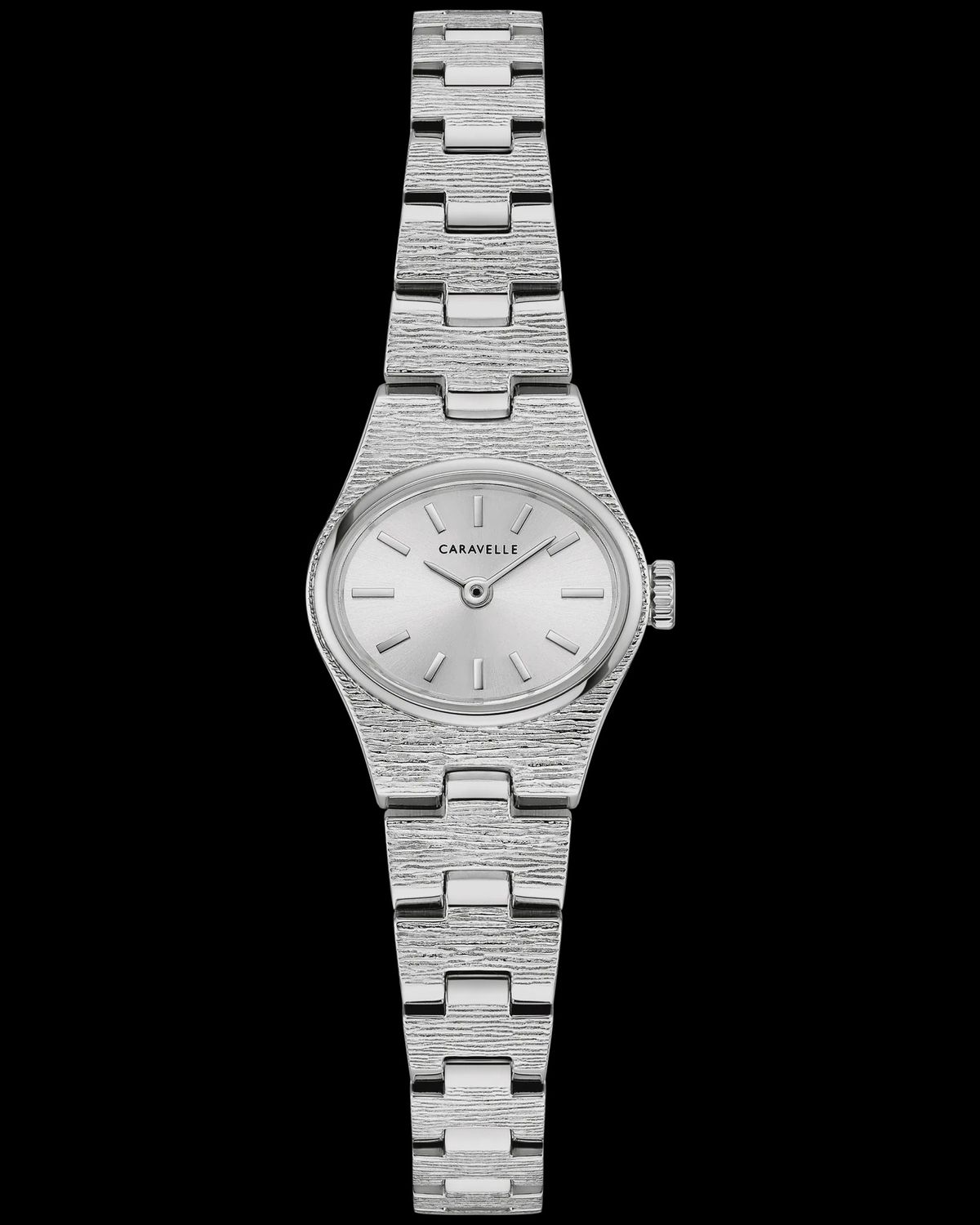 Caravelle Ladies Vintage Dress Watch Silver White Dial