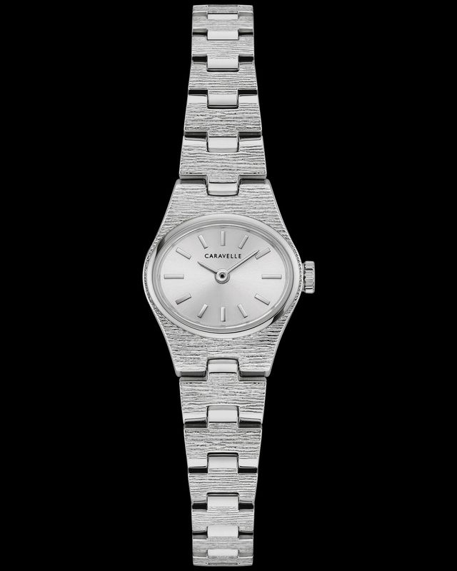 Caravelle Ladies Vintage Dress Watch Silver White Dial