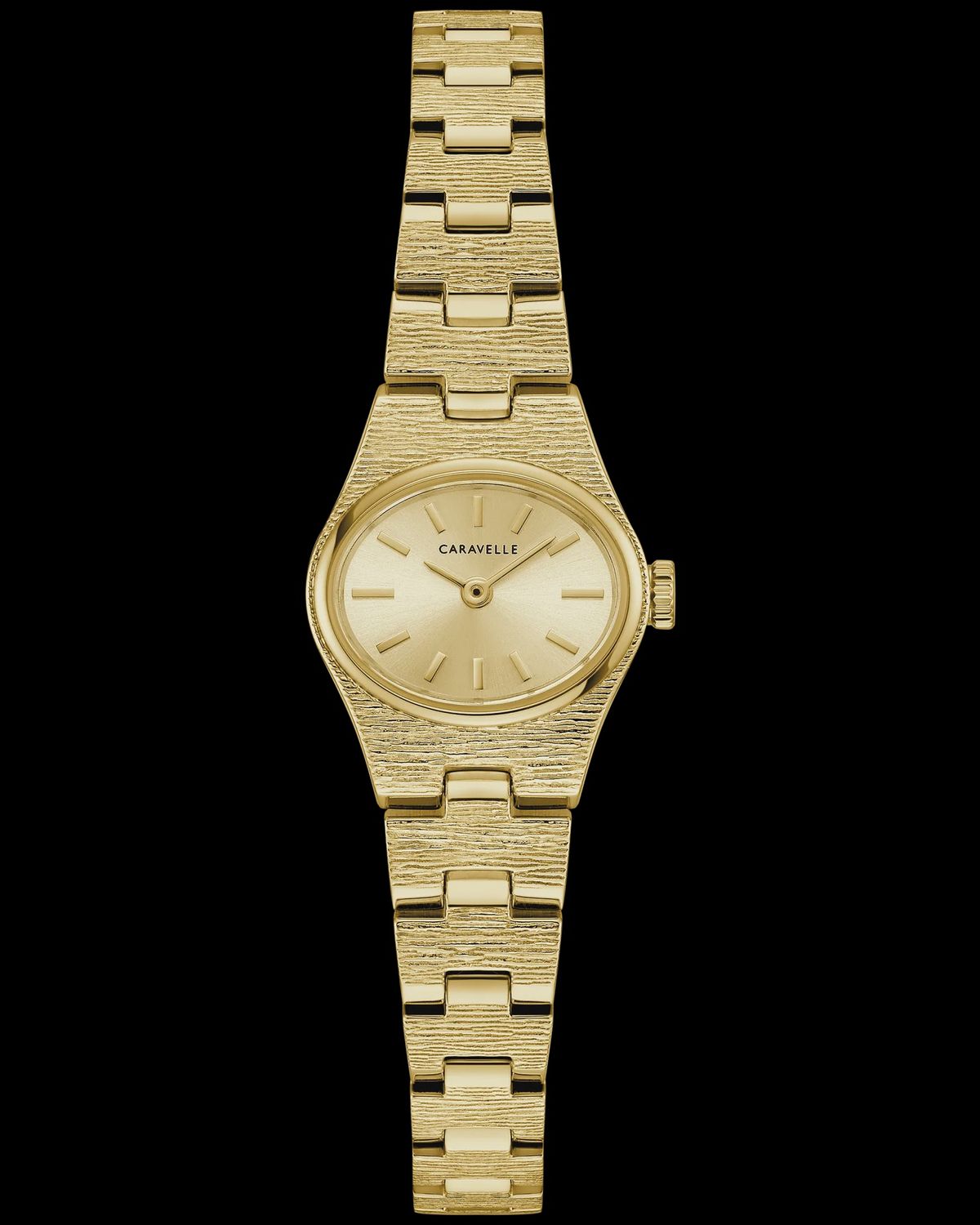 Caravelle Ladies Vintage Dress Gold Tone Champagne Dial Watch