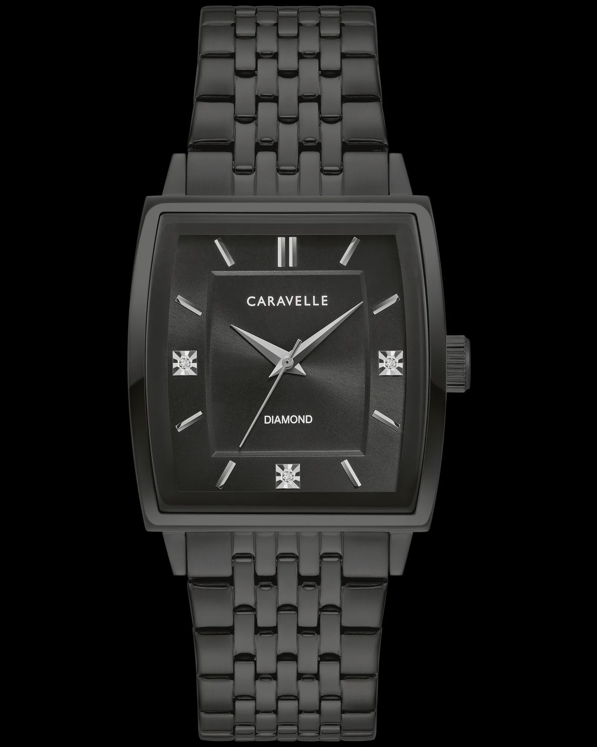 Caravelle Men's Modern Watch Black Tone