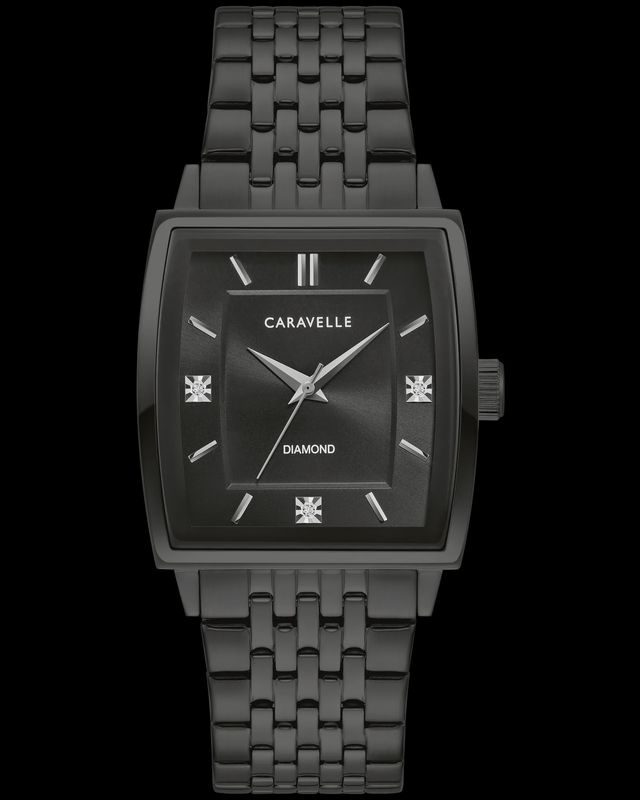 Caravelle Men's Modern Watch Black Tone