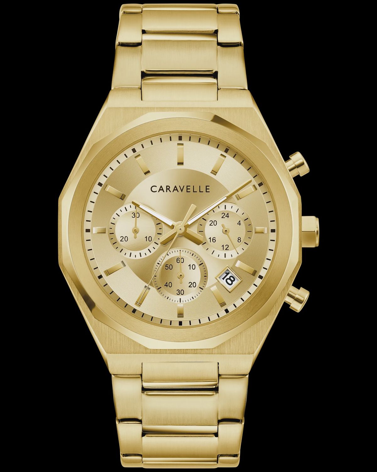 Caravelle Men's Chronograph Gold-Tone Watch