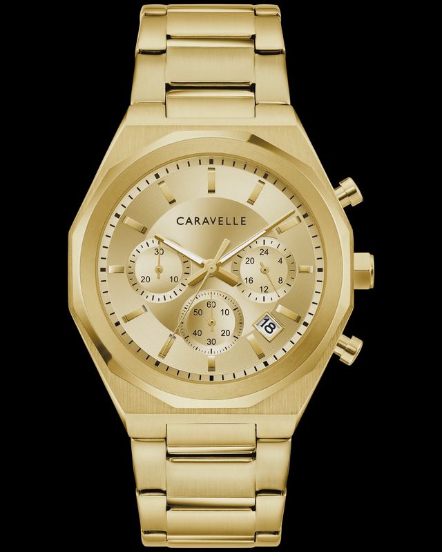 Caravelle Men's Chronograph Gold-Tone Watch