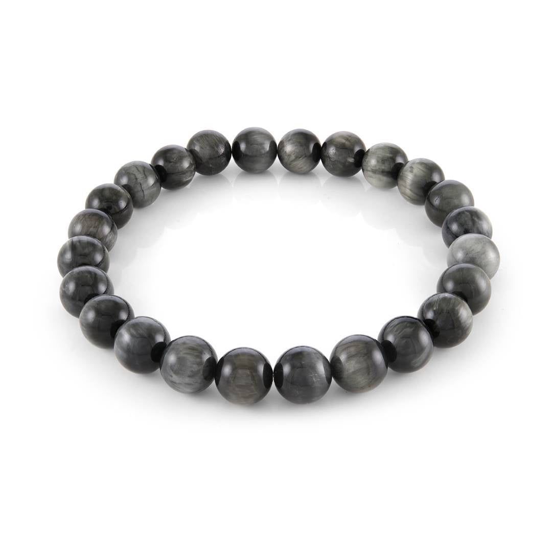 Men's Grey Eagle's Eye 8mm 8.2" Bracelet