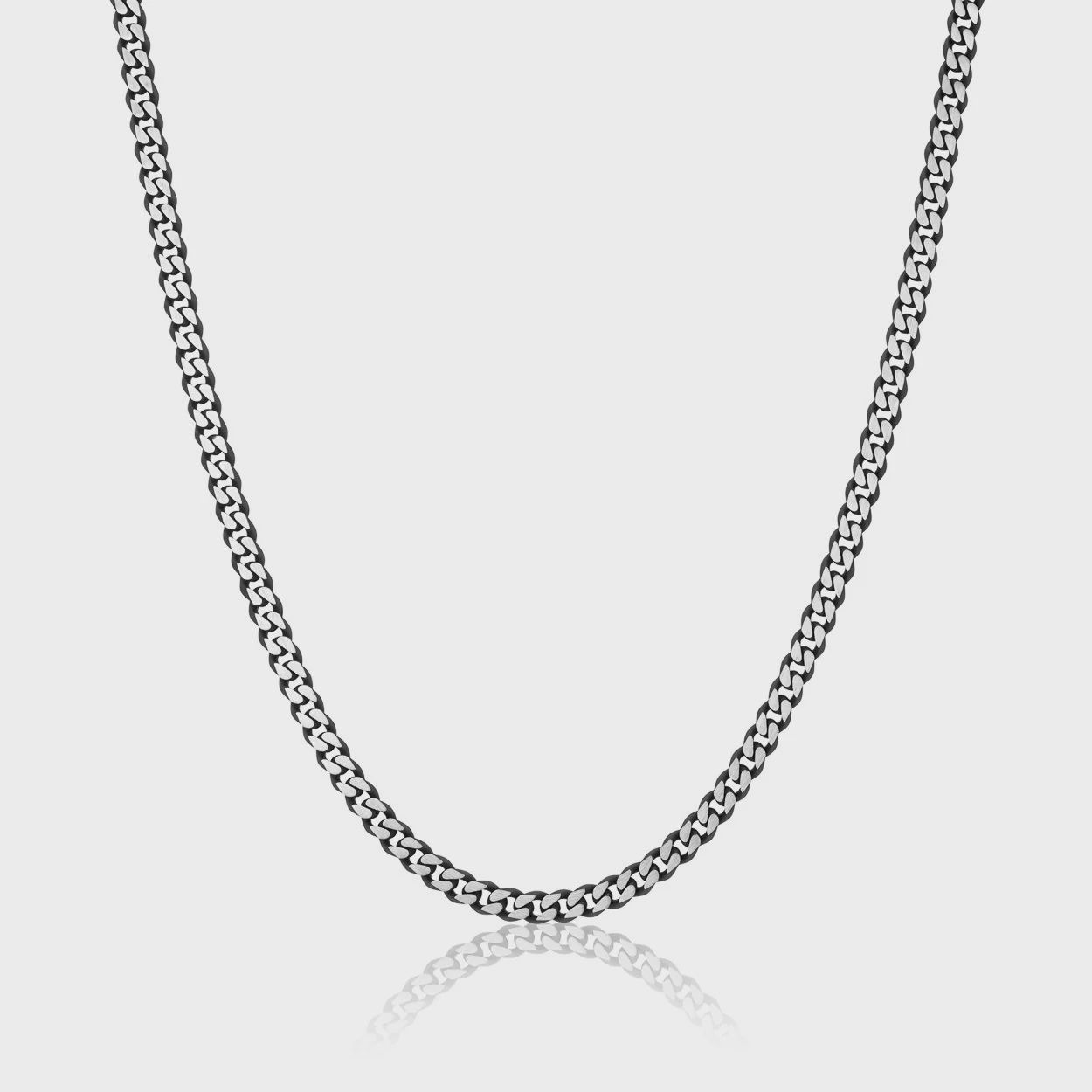 Stainless Steel Black Brushed Cuban Chain 5.5mm