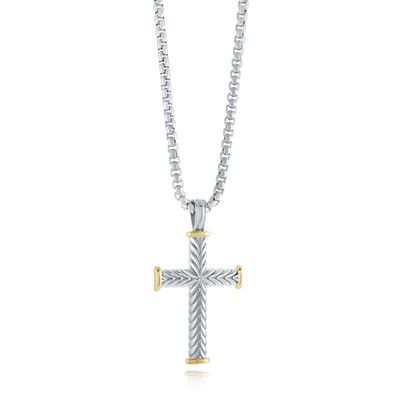 Stainless Steel Wave Cross Necklace Stainless Steel Wave Cross Necklace