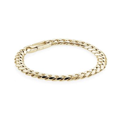 Imperial‑Curb Gold IP Bracelet — 7.7mm, 8"