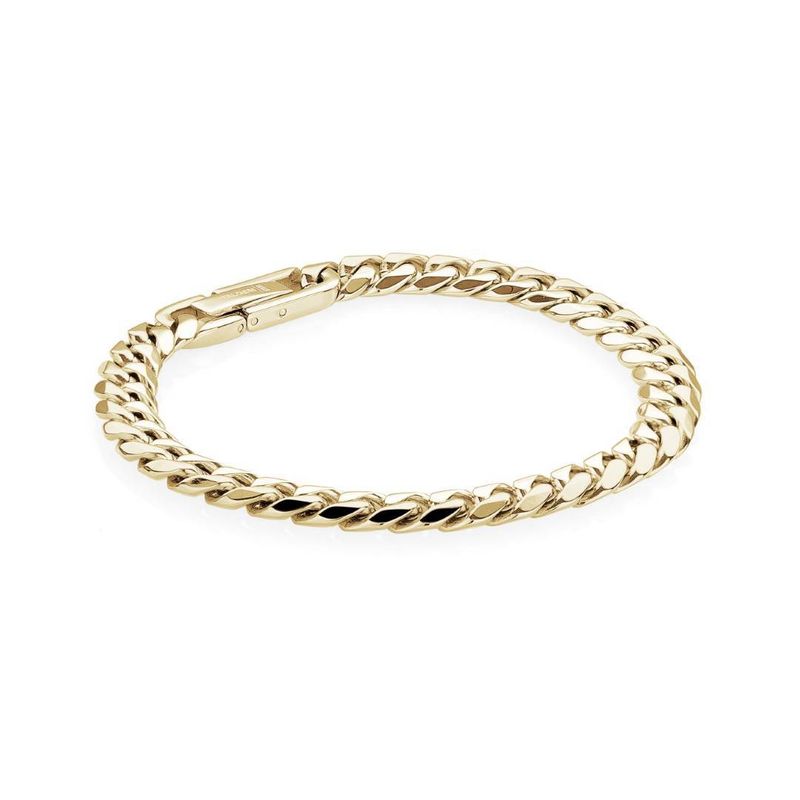 Imperial‑Curb Gold IP Bracelet — 7.7mm, 8"