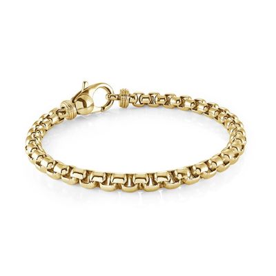 Gilded‑Box Gold IP Stainless Steel Bracelet — 4mm, 8"