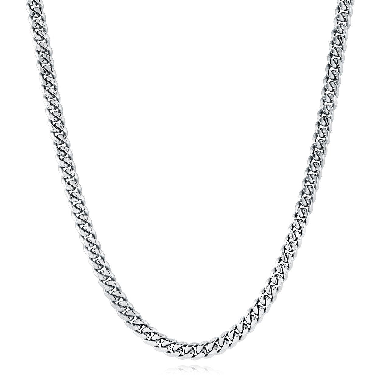 Polished 24" Curb Link Chain – 7.7mm Stainless Steel