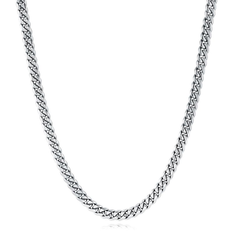 Polished 24" Curb Link Chain – 7.7mm Stainless Steel