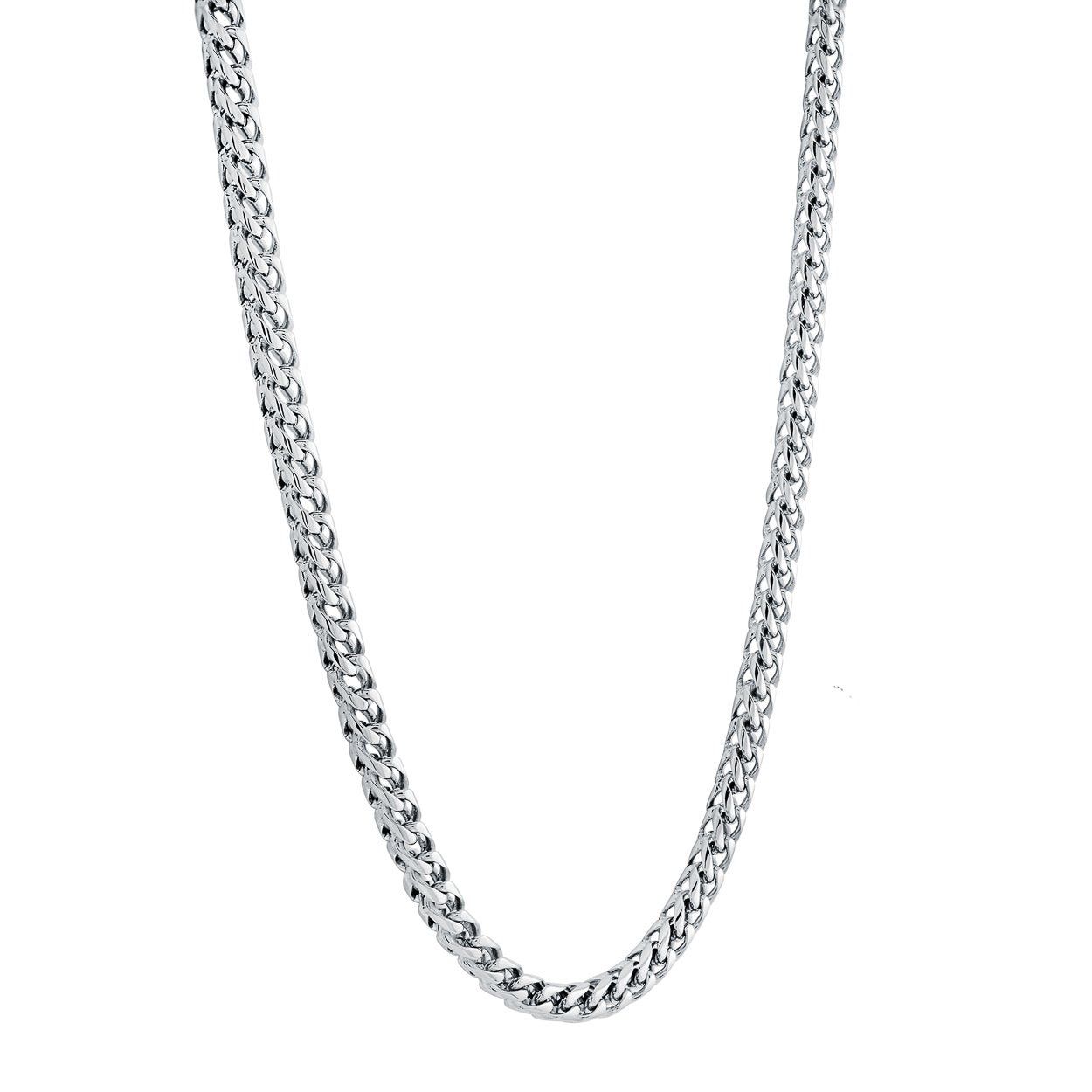 Polished 22" Franco Chain – 3.5mm Stainless Steel