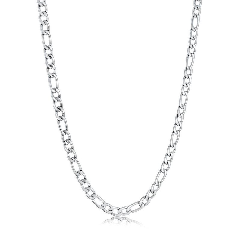 Polished 22" Figaro Chain – 6mm Stainless Steel