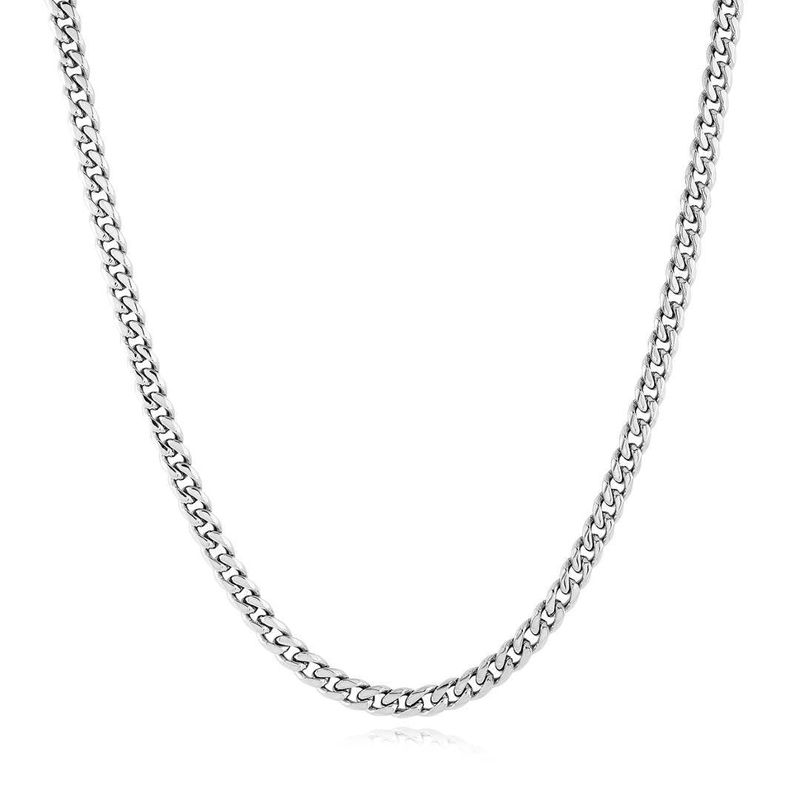 Polished 22" Curb Chain – 4.6mm Stainless Steel