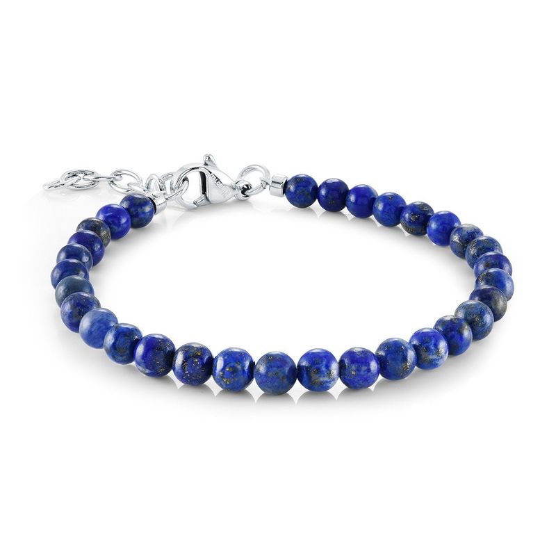 Juniors Lapis Lazuli Bead Bracelet – 4mm Stainless Steel
