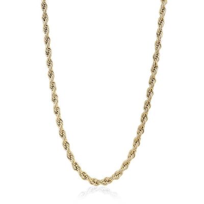 Gold Ion-Plated 22" Rope Chain – 6mm Stainless Steel