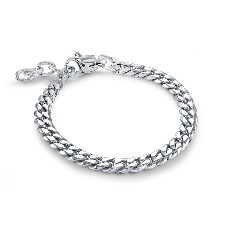 Juniors Polished Curb Bracelet – 6mm Stainless Steel