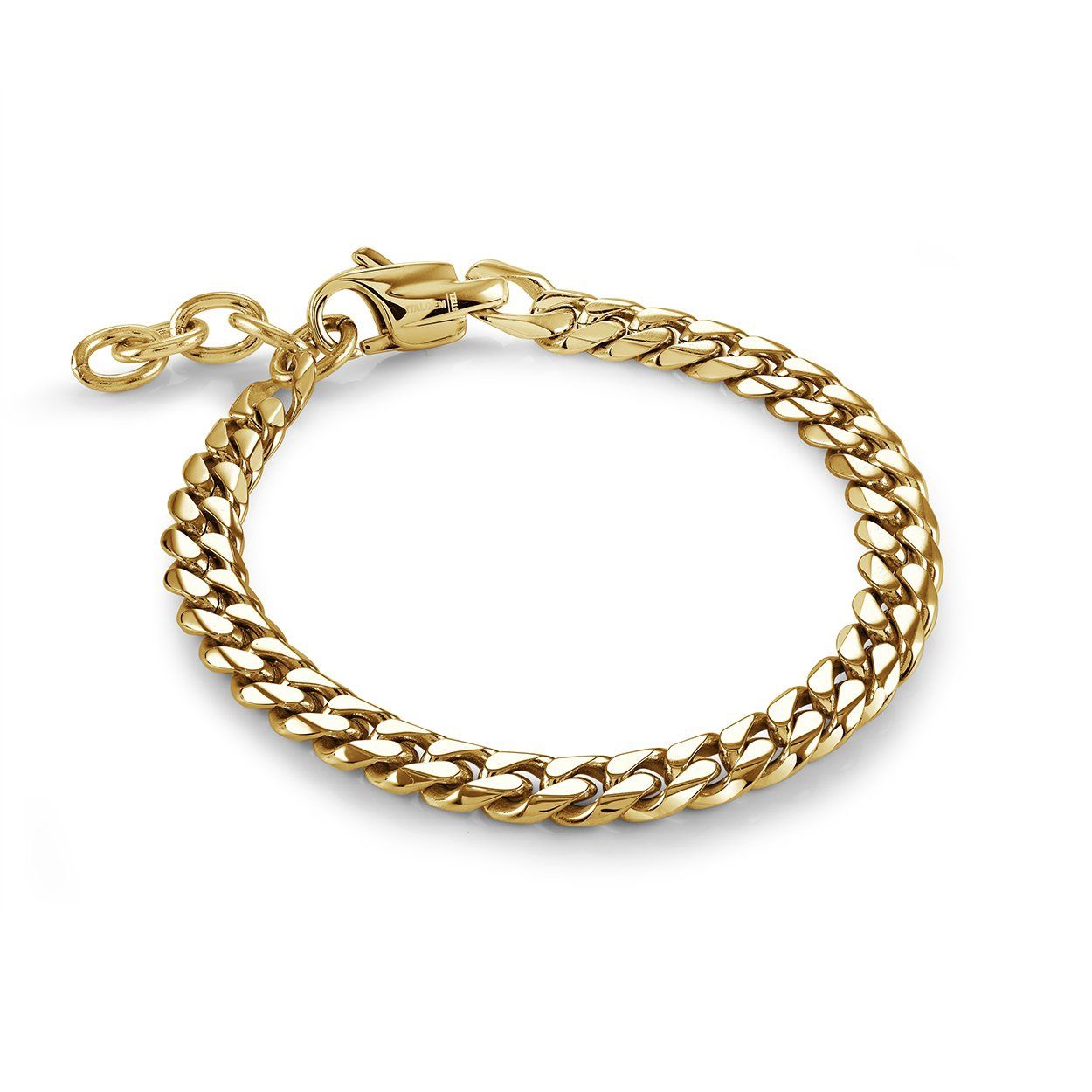 Juniors Gold Curb Bracelet – 6mm Stainless Steel