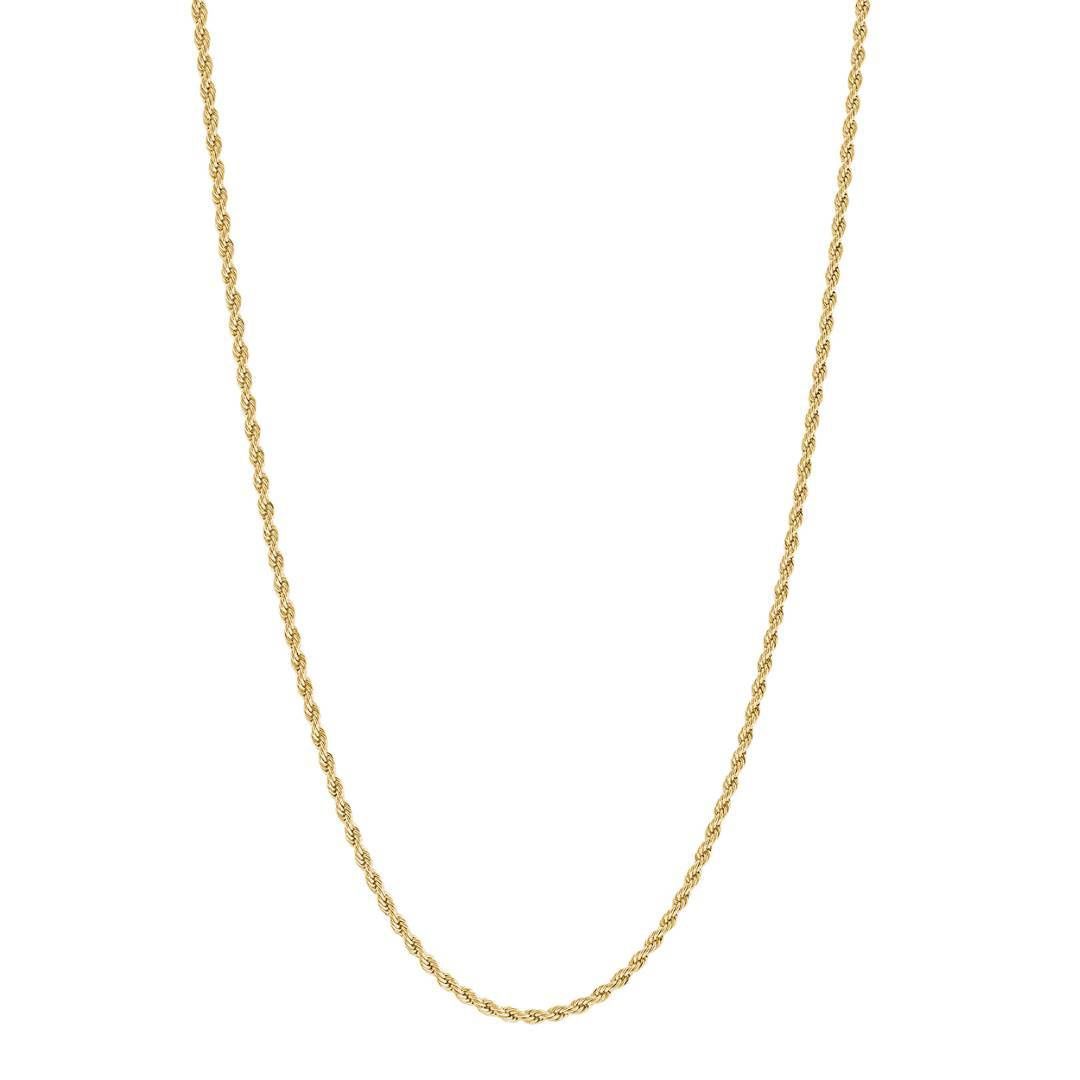 Juniors Gold Rope Chain – 2mm Stainless Steel