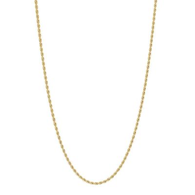 Juniors Gold Rope Chain – 2mm Stainless Steel Juniors Gold Rope Chain – 2mm Stainless Steel
