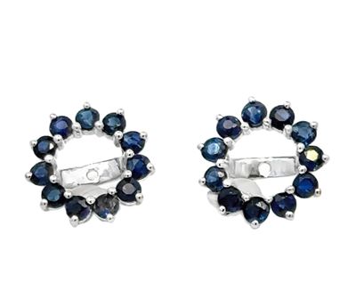 14K WG 1.07ctw Sapphire Earstud Jackets