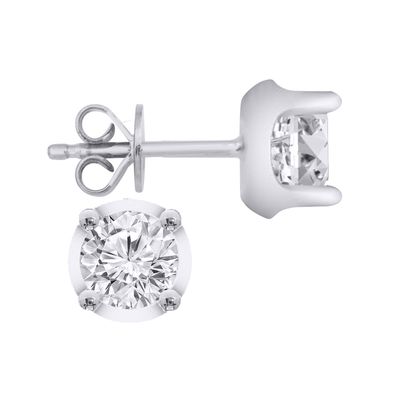 14k WG 2.00ctw Lab Grown Diamond Stud Earrings