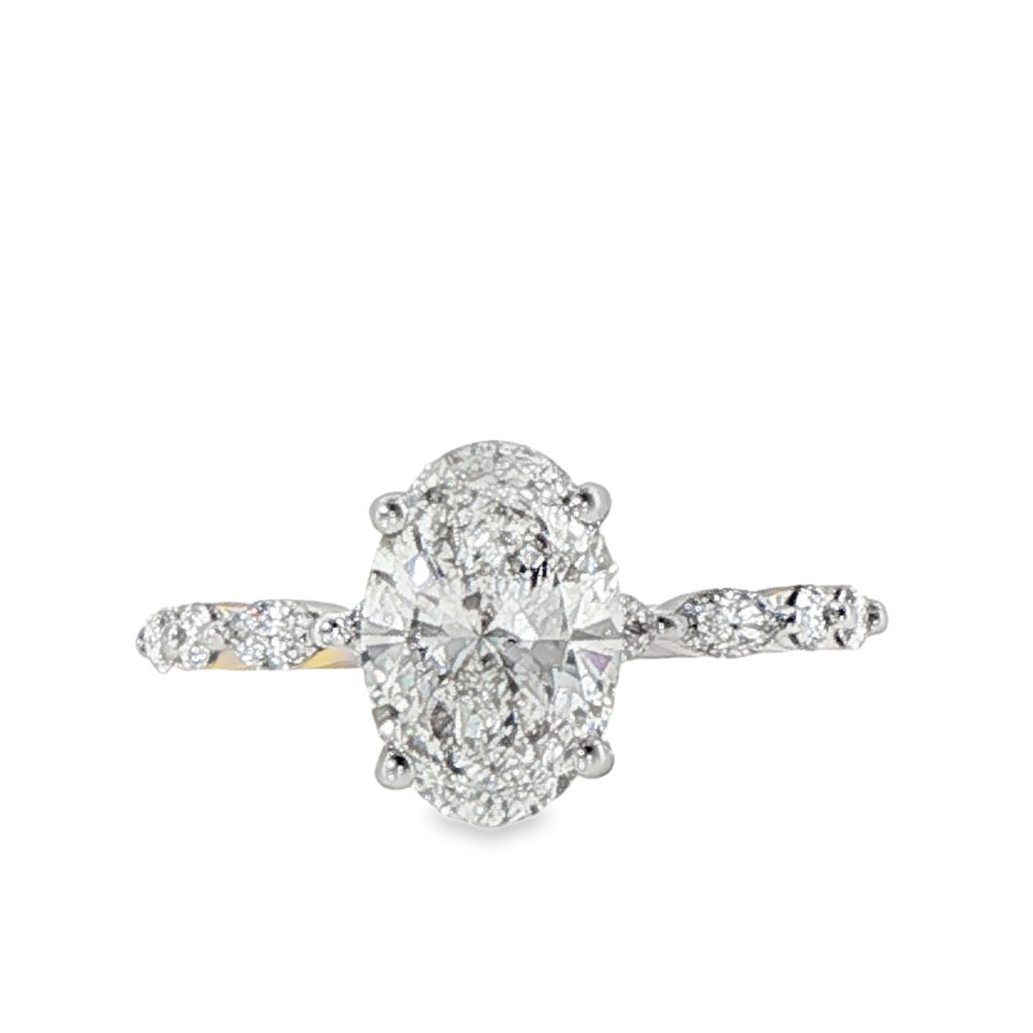 10k YG 2.50ctw Lab Diamond Engagement Ring