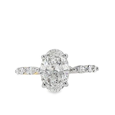 10k YG 2.50ctw Lab Diamond Engagement Ring