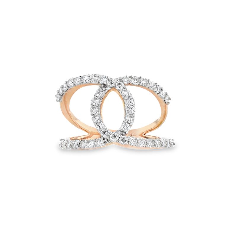 14k RG 0.99ctw Diamond Eternal Love Ring