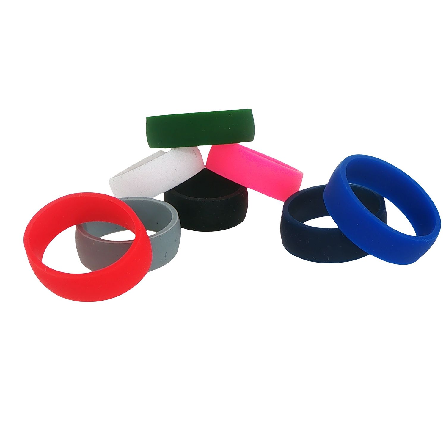 Silicone 7mm Band, Color: White, Ring Size: Size 4