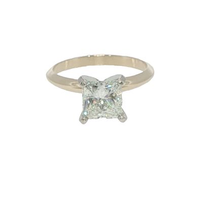14k YG 1.54ct Princess Diamond Engagement Ring