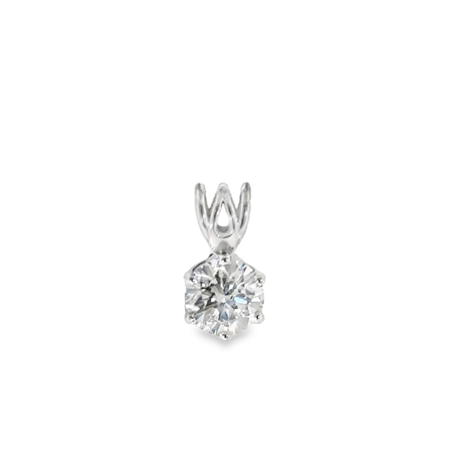 14k WG 1.00ct Lab Diamond Pendant