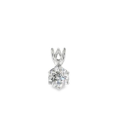 14k WG 1.00ct Lab Diamond Pendant