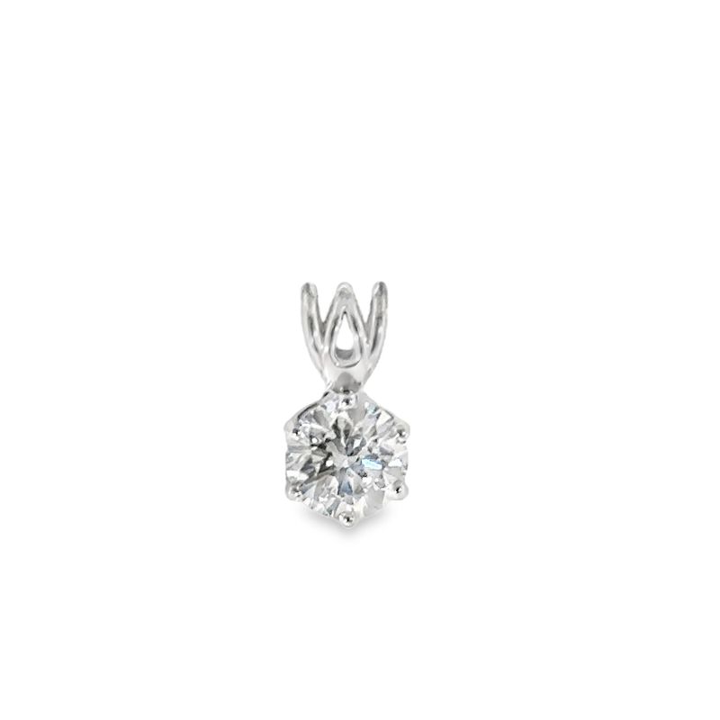 14k WG 1.00ct Lab Diamond Pendant