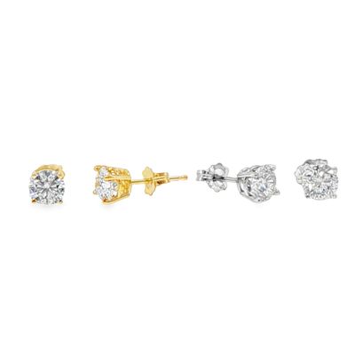 14k YG 1.00ctw Lab Diamond Stud Earrings